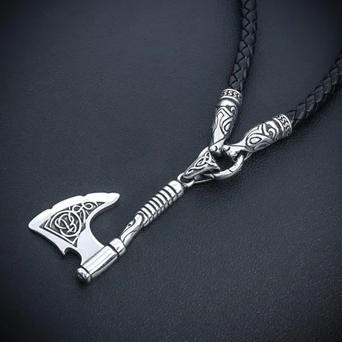 Miniatura 3 de BAVIPOWER Viking Fenrir - Collar de cadena de cabeza de lobo para hombres y mujeres, de acero inoxidable 316L, collar escandinavo nórdico auténtico