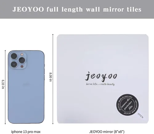 Miniatura 3 de JEOYOO Espejo de Pared de Cuerpo Entero, Espejos para Puerta, Espejo Acrílico Económico, Espejos de Gimnasio Irrompibles para Gimnasio en Casa