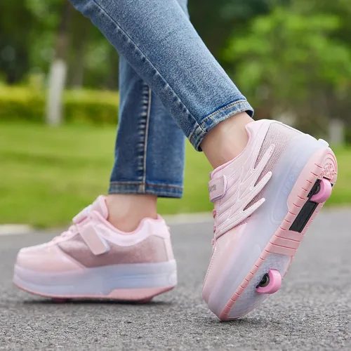 Miniatura 2 de Zapatillas de patinaje LED para niñas y niños con ruedas