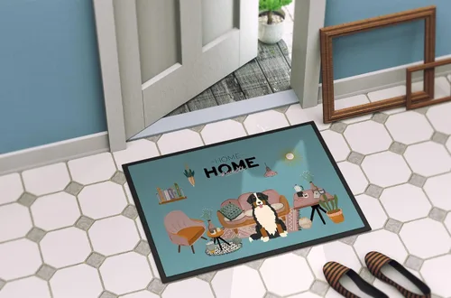 Miniatura 4 de Caroline's Treasures CK7881MAT - Felpudo de perro de montaña bernés Sweet Home, 18 x 27 pulgadas, tapete para puerta delantera, para interiores