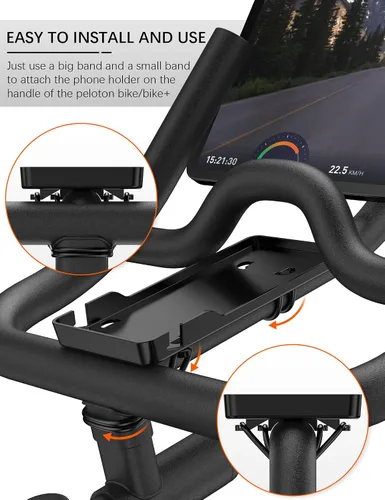 Miniatura 6 de Soporte de teléfono para bicicleta Peloton y bicicleta Peloton +, accesorios de bicicleta Peloton, bandeja de montaje de alfombrilla de silicona