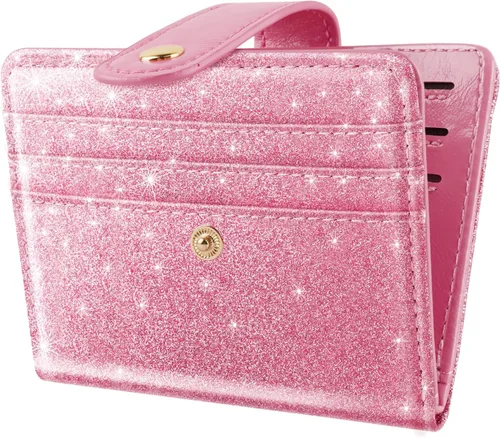 Miniatura 29 de Carteras pequeñas para mujer, diseño delgado y minimalista, tarjetero plegable para bolsillo o bolso, Mariposas negras