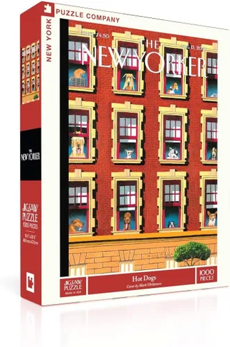 New York Puzzle Company - New Yorker Hot Dogs - Rompecabezas de 1000 piezas para noches de juego familiares por Mark Ulriksen