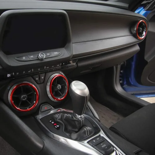 Miniatura 3 de Accesorios para Camaro Perillas de CA para salida de aire acondicionado para Chevrolet Camaro 2016-2020, aluminio rojo, 4 piezas