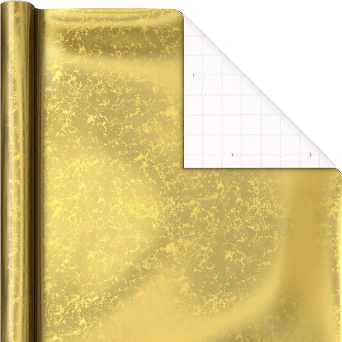 Miniatura 5 de Hallmark - Rollos de papel de regalo de Navidad, envoltura de regalo de aluminio metálico para las fiestas