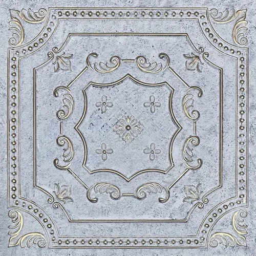 Miniatura 10 de from Plain to Beautiful in Hours DCT04 Elizabelthan Shield - Azulejo de techo de PVC de 2 x 2 pies (cubiertas / 200 pies cuadrados), gris pardo