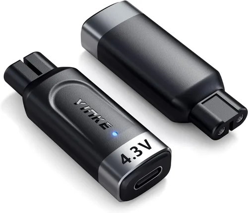 Yinke 4.3V Adaptador Cargador Tipo-C para Afeitadora Philips Norelco Oneblade QP2520 QP2515 QP2620 MG5700 MG3740 con Indicador de Carga, A00390
