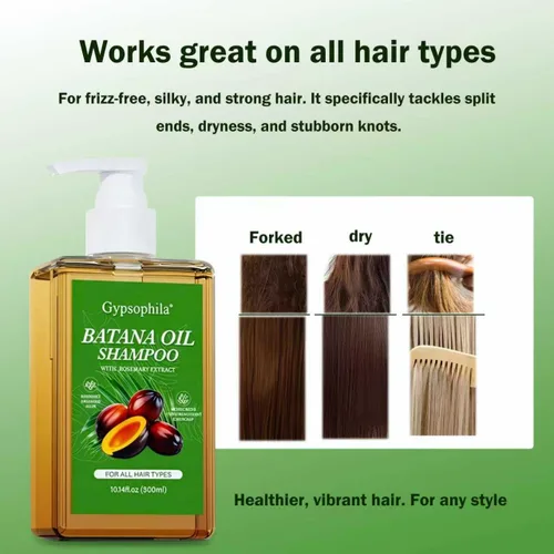 Miniatura 3 de Umex Batana Oil Set para el cuidado del cabello, champú nutritivo y aceite para el cabello 4 en 1, aceites de semillas de romero, ricino y calabaza