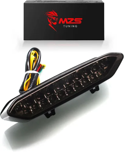MZS Luz trasera para motocicleta, LED integrada, señal de giro intermitente, lente ahumada compatible con YZF R1 2002-2003 / WR250R 2010-2017 /