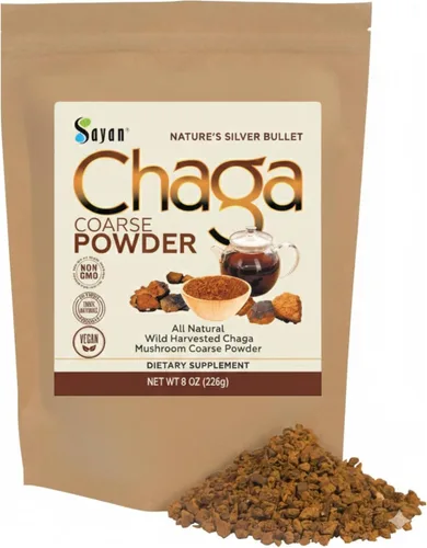 Miniatura 14 de Sayan Hongos Chaga Siberianos Puros en Trozos Crudos con Costra Negra 8 Oz / 223 g – Té Antioxidante Premium Recolectado en la Naturaleza para Apoyo