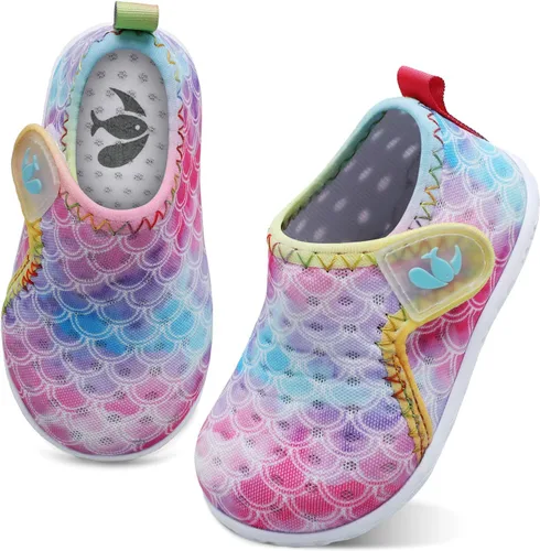 FEETCITY - Zapatos deportivos acuáticos para bebés, niños y niñas, zapatos de agua de secado rápido para playa y piscina