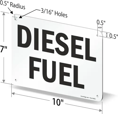 Miniatura 6 de SmartSign Letrero "Diesel Combustible" Aluminio de 7" x 10