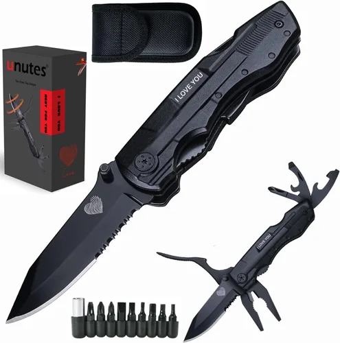 Cuchillo de bolsillo multiherramienta para hombres, relleno de calcetines de Navidad, regalos para novio, él, marido, papá, alicates tácticos