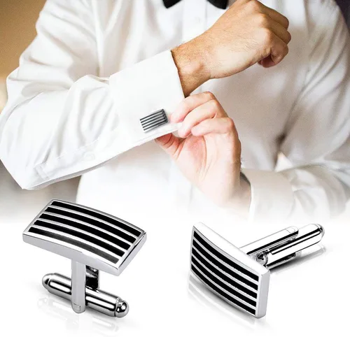 Miniatura 2 de Lictin Men's Cufflinks Cuff Links for Men, Stainless Steel Tuxedo Shirt Cuff Links Set