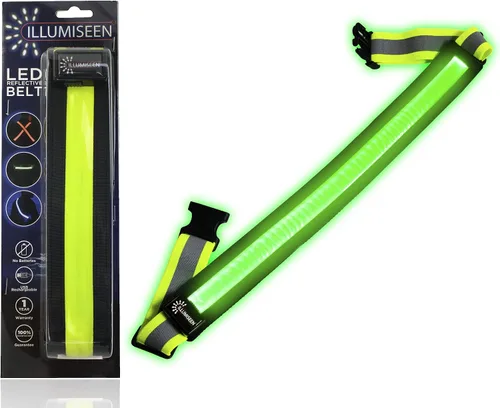 Miniatura 7 de ILLUMISEEN Cinturón reflectante LED Luces LED de alta visibilidad con 2 modos de iluminación Hebilla ajustable de liberación rápida Recargable