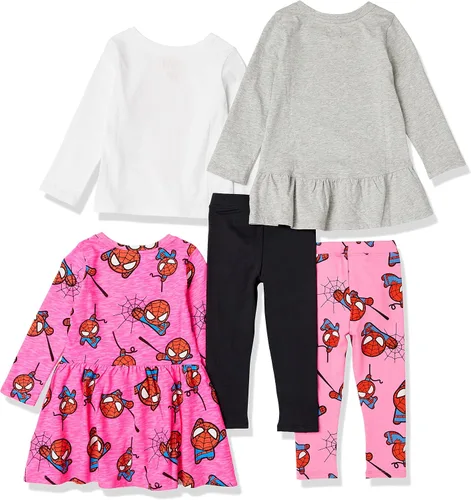 Miniatura 58 de Amazon Essentials Disney Marvel Star Wars Frozen Conjunto de ropa de mezcla y combinación de princesa para niñas y niños pequeños