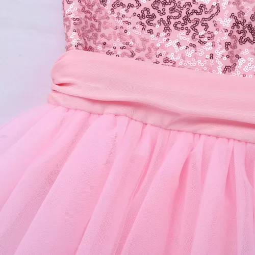 Miniatura 7 de iiniim Camisola de lentejuelas para niñas, leotardo de ballet, tutú de baile, brillante, para fiesta de hadas, disfraz de fantasía