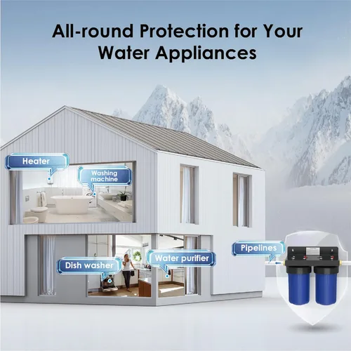Miniatura 6 de Waterdrop Filtro de agua para toda la casa, Filtro de carbón, Cartucho de filtro reductor de hierro y manganeso, Reemplazo para GE GXWH40L, FXHTC