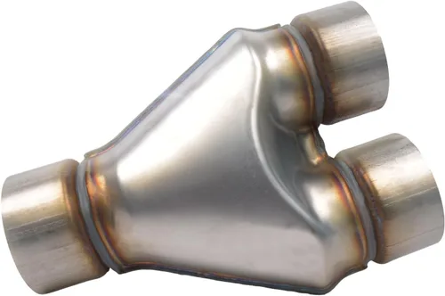 Miniatura 7 de ID 2" Adaptador de Tubo en Y de Escape, Acero Inoxidable T409 de 2 Pulgadas Conector de Tubo en Y Dual a Individual, 10" de Longitud Total