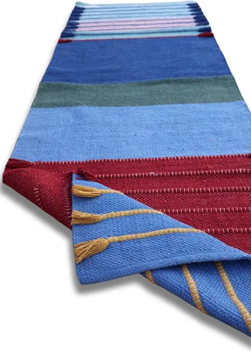 Miniatura 16 de Jaipur Art & Rugs - Alfombra de yoga de algodón, respetuosa con el medio ambiente, tejida a mano, gruesa (0.945 x 2.835 x 0.197 in)