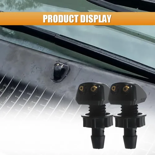 Miniatura 5 de Boquillas de limpiaparabrisas delanteras para coche, kit de repuesto de rociador de agua para ventanas de auto de doble orificio, limpiaparabrisas