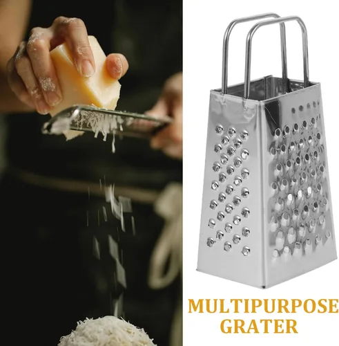 Miniatura 9 de Rallador manual de queso de cuatro lados de acero inoxidable para uso doméstico, utensilios de cocina para rallar frutas de queso