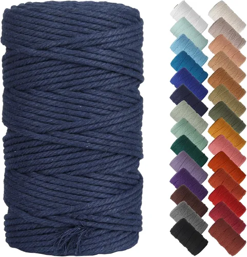 Miniatura 35 de NOANTA - Cuerda de macramé color beige natural, 1/8 pulgadas (3 mm) x 109 yardas (100 metros), cuerda de algodón colorido para colgar en la pared