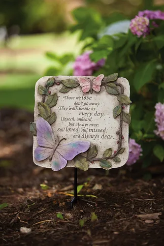 Miniatura 2 de Evergreen Aquellos que amamos no se van, siempre están a nuestro lado Piedra conmemorativa de jardín Segura para exteriores 25 cm Regalo