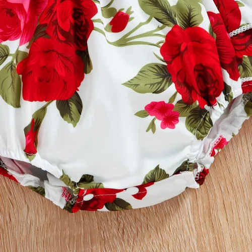 Miniatura 40 de Mubineo Ropa de verano para bebé niña, sin mangas, encaje floral, vestido de mameluco para recién nacido