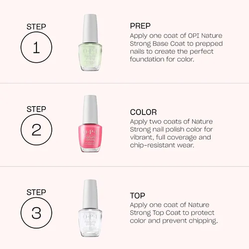 Miniatura 6 de OPI Nature Strong Natural Origin 3-Step System Botanical Base Coat, Top Coat, and Various Nail Polish Colors High Shine + Color Protection