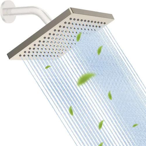 Miniatura 18 de Hibbent Cabezal de ducha filtrado de metal, cabezal de ducha de lluvia de alta presión de 6 pulgadas, filtro de ducha de 20 etapas para suavizador
