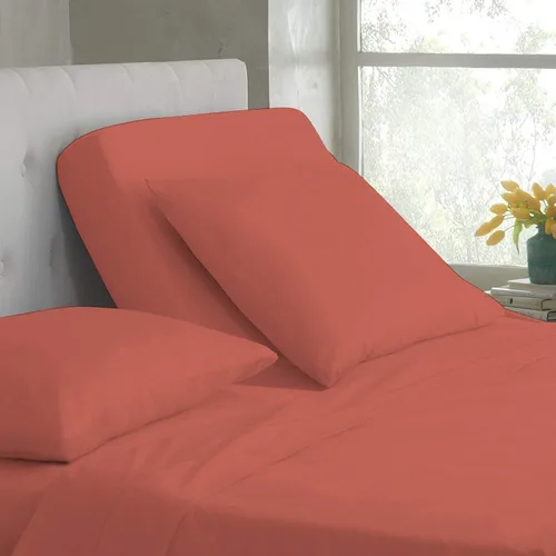 Miniatura 27 de Base de cama ajustable – Juego de sábanas de cabeza dividida superior tamaño Queen – Sábanas de 100% algodón egipcio sólido color azul aguamarina