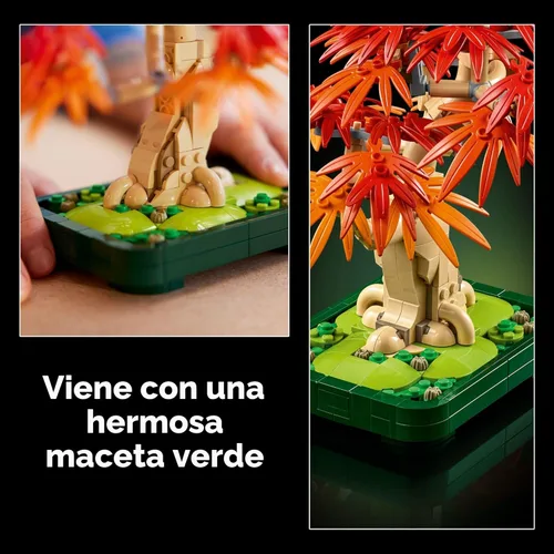 Miniatura 5 de LEGO Botanicals 10348 - Kit de construcción de árbol bonsái de arce rojo japonés para adultos mayores de 18 años – Decoración única del hogar