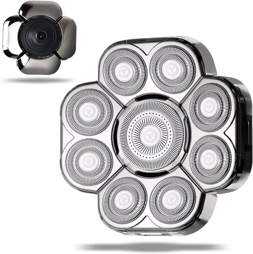 Miniatura 14 de Cabezales de repuesto para afeitadora de cabeza, cuchillas de repuesto para afeitadora de cabeza, afeitadoras de cabeza para hombres calvos, negro 5