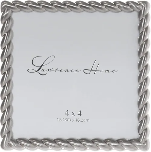 Miniatura 8 de Lawrence Frames Marco de metal con diseño de cuerda, 4 x 6, color plateado Plata