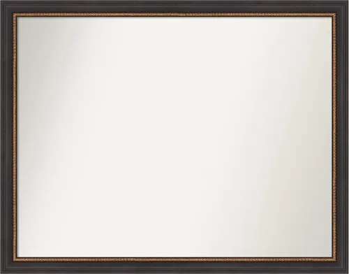 Miniatura 250 de Amanti Art Espejo de baño negro para sobre el fregadero, 23 x 23 pulgadas, espejo cuadrado negro Ashton, marco de madera tradicional mediano, se