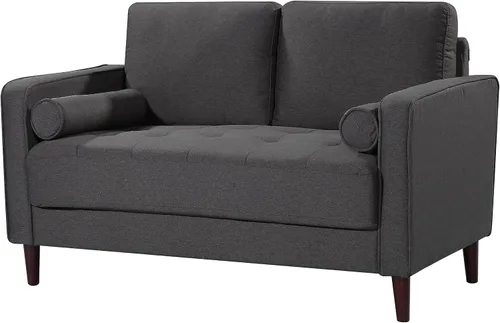 Miniatura 15 de Studio Living® Lexington Sofá Chaise de 83.1 pulgadas, moderno de mediados de siglo, comodidad de resortes ensacados, chaise reversible, fácil Gris