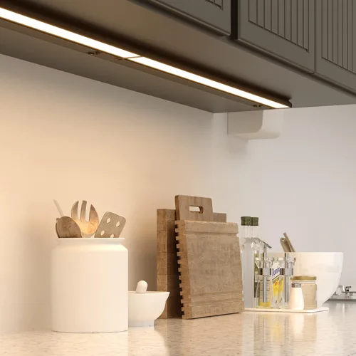 Miniatura 8 de LAGOM Luz Halo para debajo del gabinete, LED regulable con cableado de 40 pulgadas, 2700 K/4000 K/5000 K, cable de alimentación se vende por Blanco