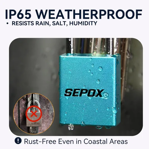 Miniatura 8 de SEPOX Candados ultra resistentes a la intemperie resistentes al óxido, juego de 12 candados de aluminio azul con 18 llaves iguales, alta seguridad