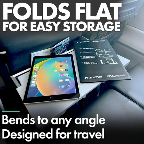 Miniatura 8 de Flight Flap Soporte flexible para tablet de avión, soporte flexible para teléfono celular y tableta, extra grande de 12 x 7 pulgadas, soporte