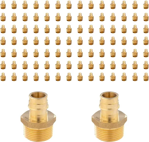 Miniatura 33 de Paquete de 2 accesorios de expansión Niikappu Pex-A, adaptador de flujo completo NPT hembra de 1 pulgada Pex-A x 1 pulgada, accesorio de tubería