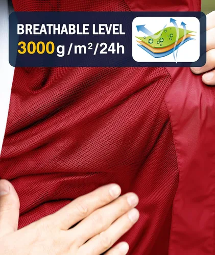 Miniatura 33 de SWISSWELL Chaqueta impermeable para hombre, rompevientos, ligera con capucha para uso diario casual