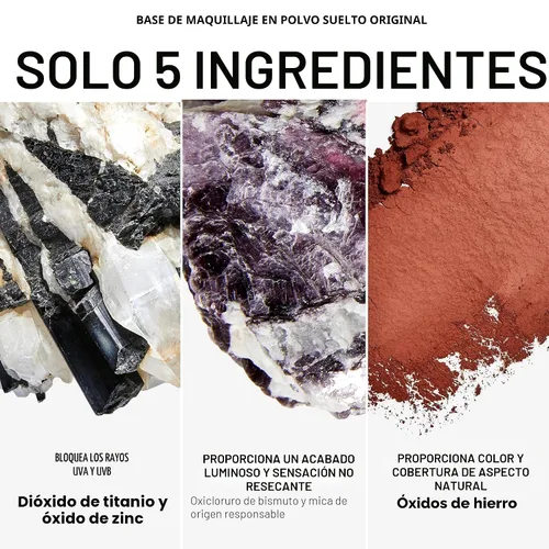 Miniatura 6 de bareMinerals Base de maquillaje original en polvo suelto SPF 15, maquillaje facial en polvo mineral limpio, cobertura transparente a completa, sin