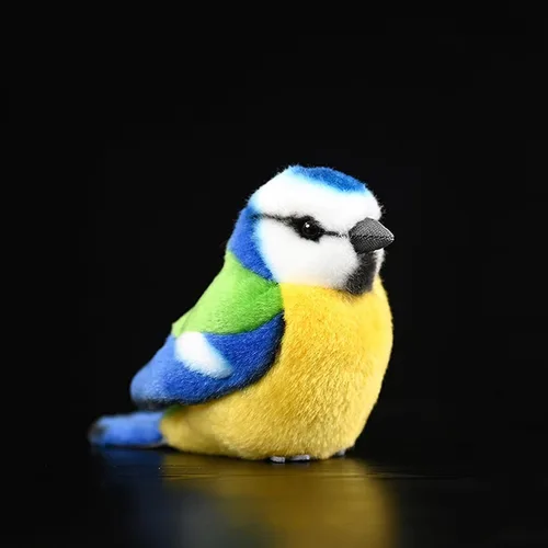 Miniatura 4 de Tiny Heart Juguete de peluche de pájaro de teta azul de simulación, realista, 5.51 pulgadas, suave y lindo para niños y niñas, regalos