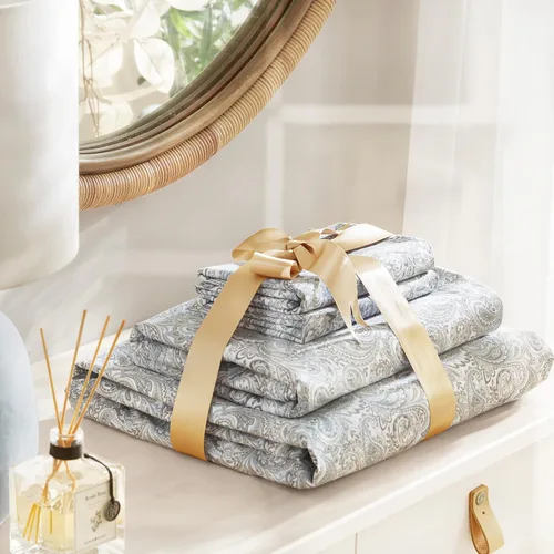 Miniatura 6 de Comfort Spaces Sábanas 100% algodón tamaño King, transpirables, naturalmente frescas, sábanas de algodón suave con bolsillo elástico de 14 pulgadas