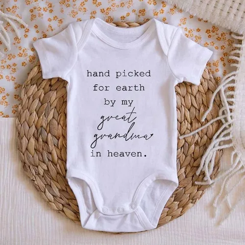 Miniatura 4 de Mi bisabuelo en el cielo escogido a mano para la Tierra Mono New Boys Baby Girls por My Great Grandpa Onsie