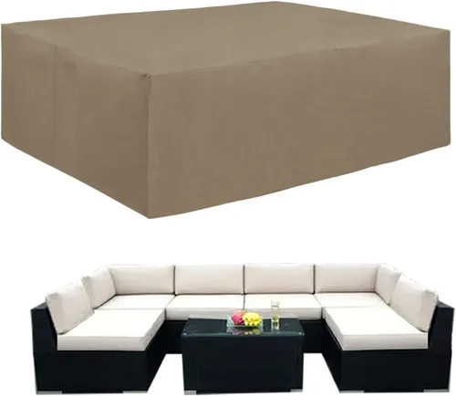 Miniatura 15 de Easy-Going Funda resistente 600D para muebles de patio, juego de mesa y silla rectangular al aire libre, funda impermeable para exteriores