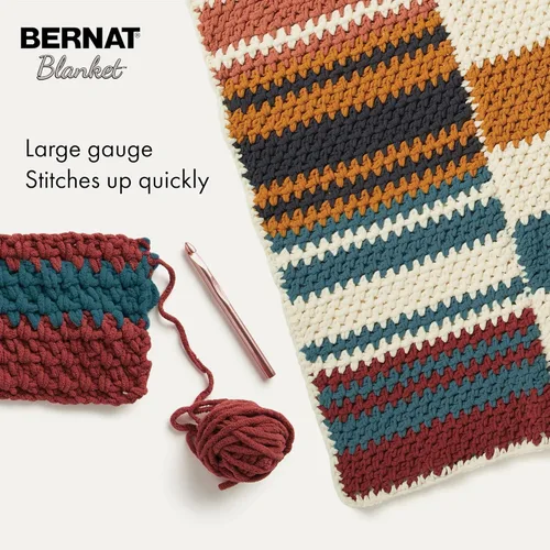 Miniatura 9 de Bernat - Estambre para mantas súper esponjoso acrílico, 2 paquetes de 300g/10.5 onzas, #6, chenilla gruesa de peso pesado para tejer y crochet