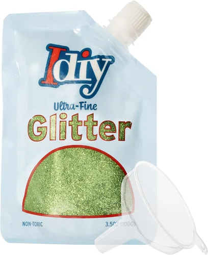 Miniatura 12 de iDIY - Brillantina ultra fina azul aguamarina (3.5 onzas), purpurina extrafina con bolsa de boquilla fácil de verter y embudo para resina, slime