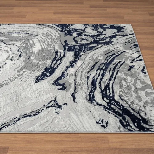 Miniatura 6 de LUXE WEAVERS Alfombra de área azul 2x3 con remolino de mármol